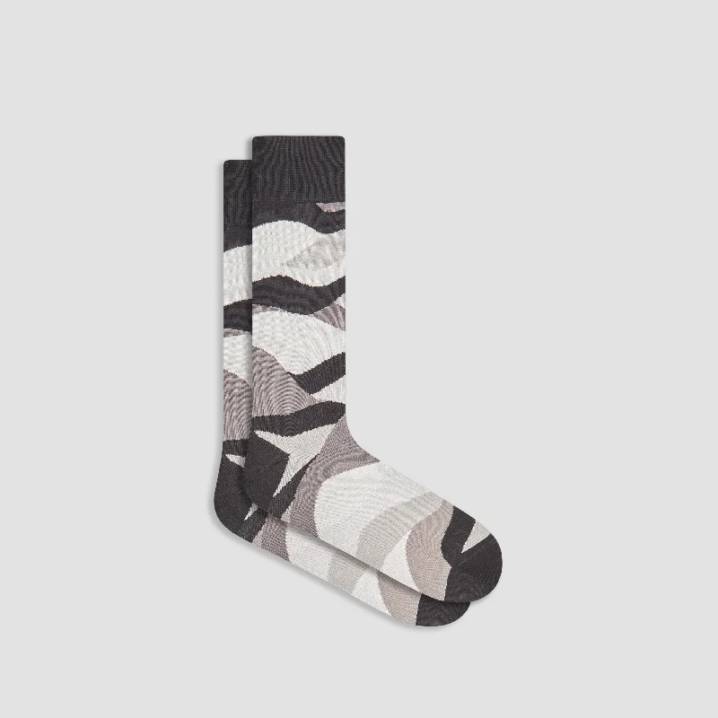 White Socks-Abstract Mid-Calf Socks