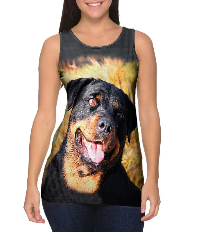 Seamless Tank-Bashful Rottweiler