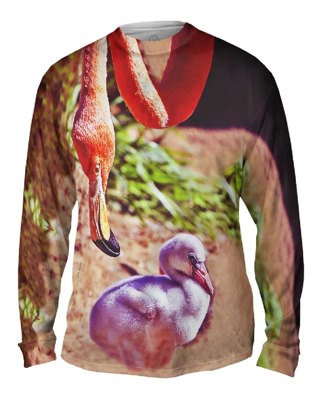 Zip Front Long Sleeve-Mother Loves Her Baby Flamingo