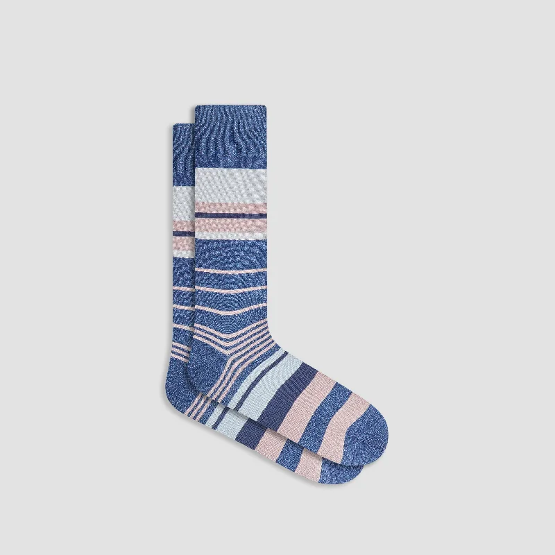 Football Socks-Striped Mid-Calf Socks