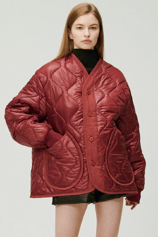 Autumn Jacket-Laura Boyfriend Quilted Coat