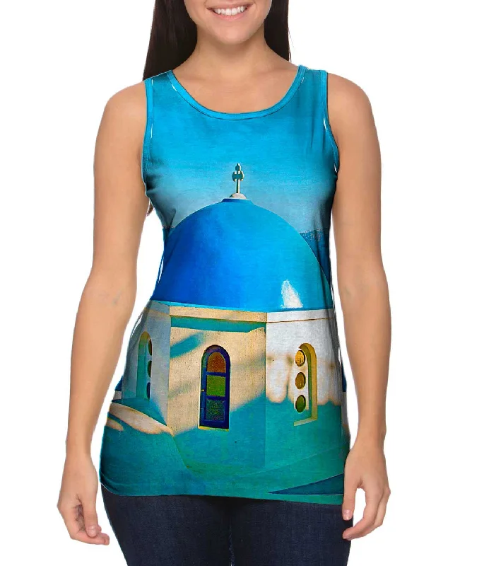 Longline Tank-Blue Dome Santorini - Oia