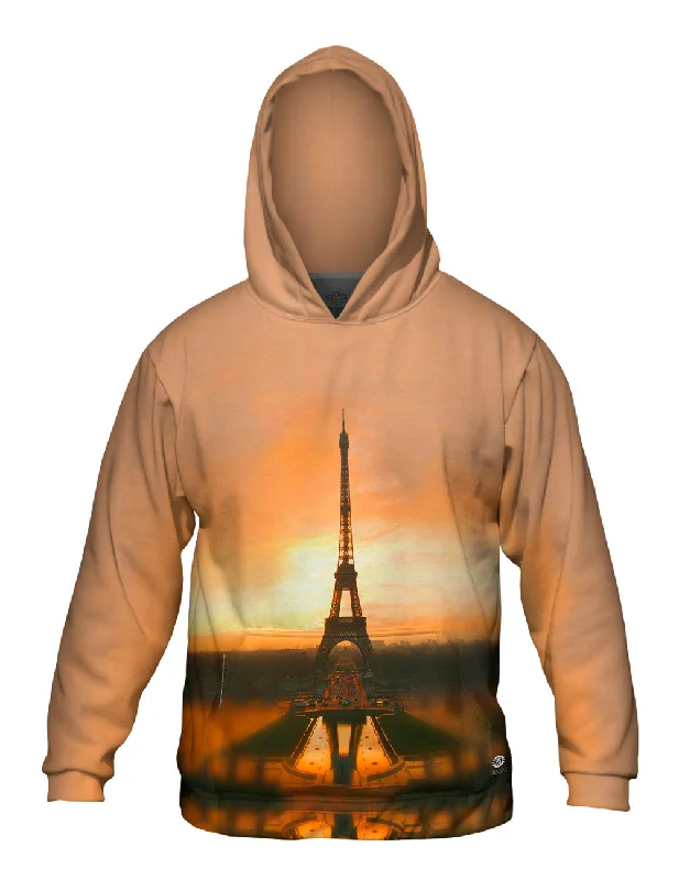 Lightweight Hoodie-Eiffel Tower At Sunrise