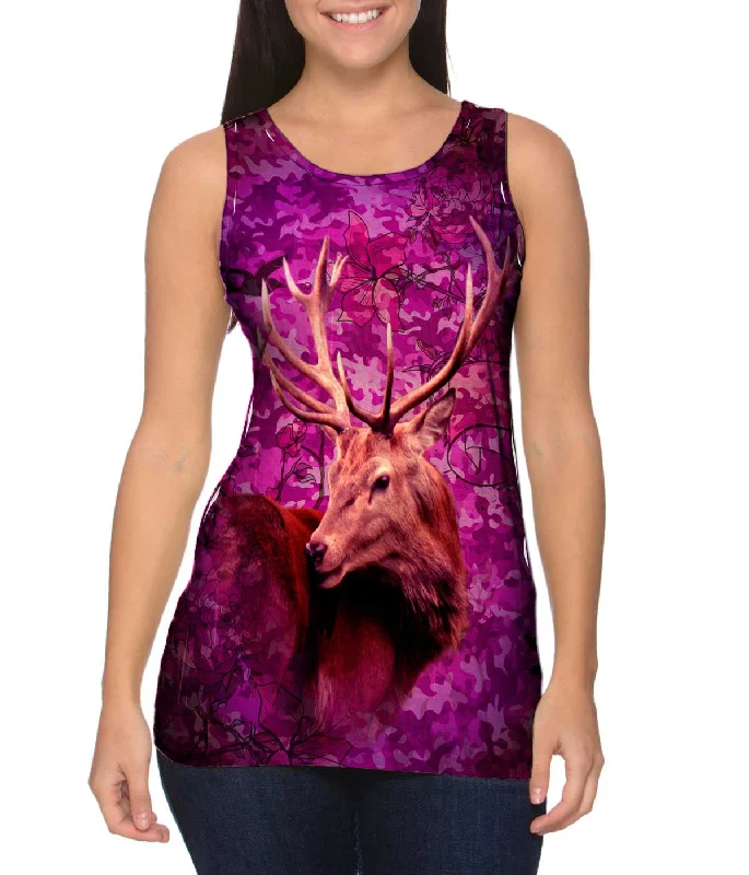 Minimalist Tank-Camouflage Pink Deer