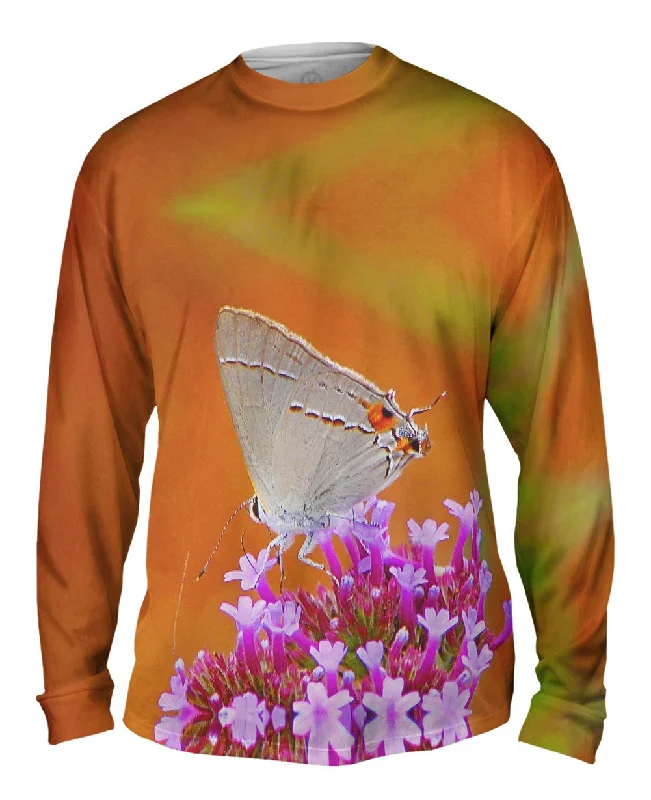 Athletic Long Sleeve-Lovely Gray Butterfly