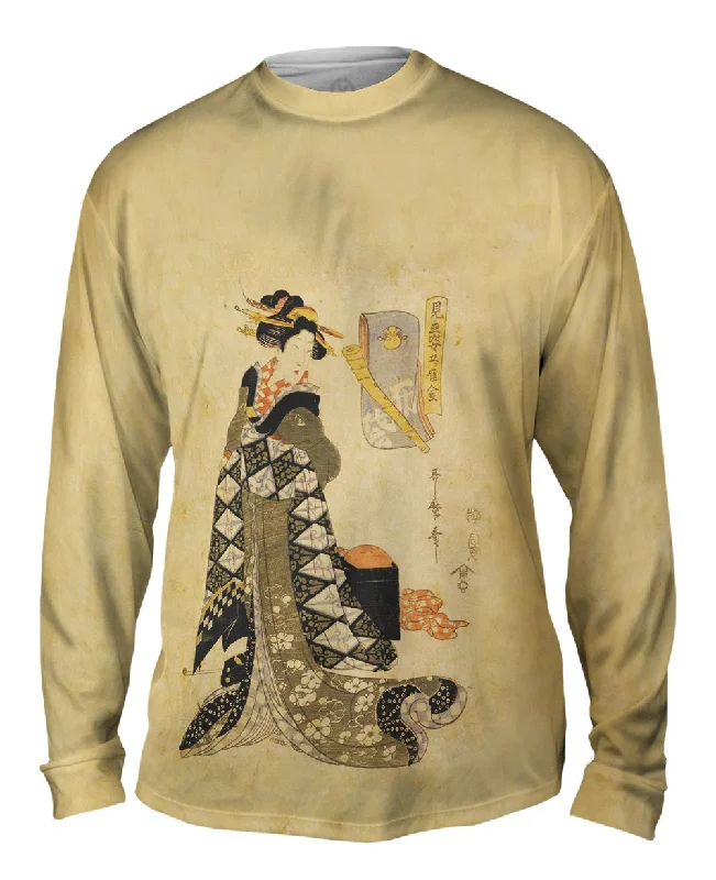 Spring Long Sleeve-Japan - Itsutsu Karigane -"Lady standing by a chest"