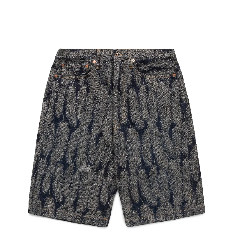 Knee Length Shorts-12OZ FEATHER DENIM 5P SHORTS