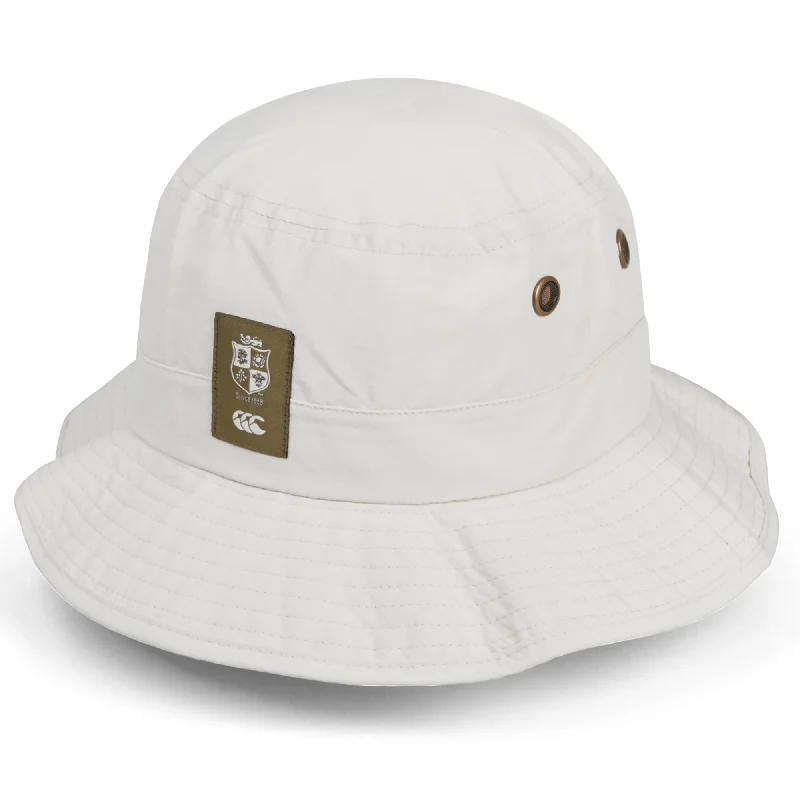 Streetwear Hat-British & Irish Lions 2025 Outback Wide Brim Bucket Hat by Canterbury