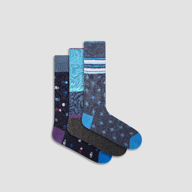 Kids Socks-Three-Pair Assorted Sock Box