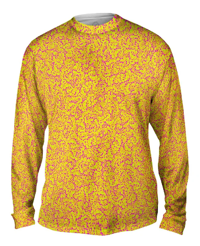 Fleece Long Sleeve-Halloween Skulls Green Fucsia