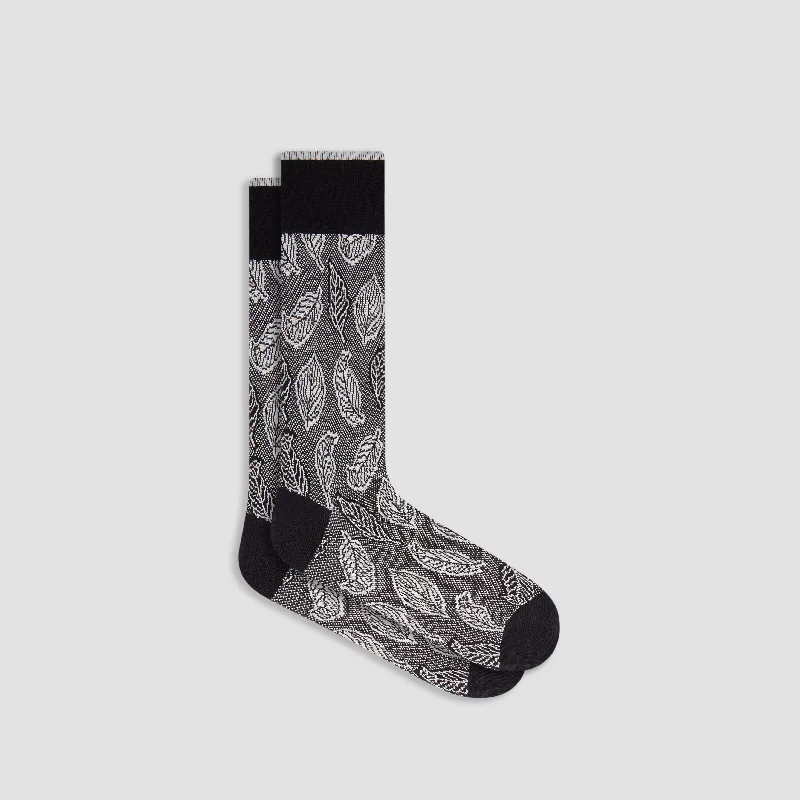 Cozy Socks-Leaf Pattern Mid-Calf Socks