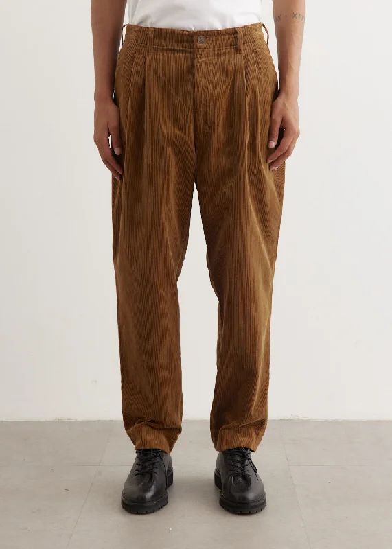 Joggers-Moleskin x Corduroy Panel Pants