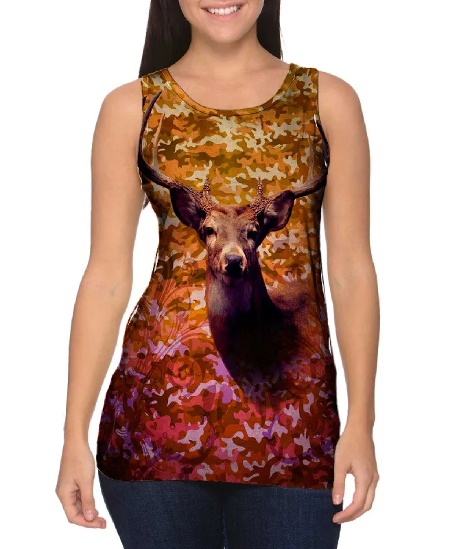 Button Tank-Camouflage Static Deer