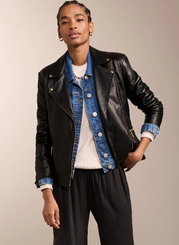 Workwear Jacket-Kara Leather Jacket