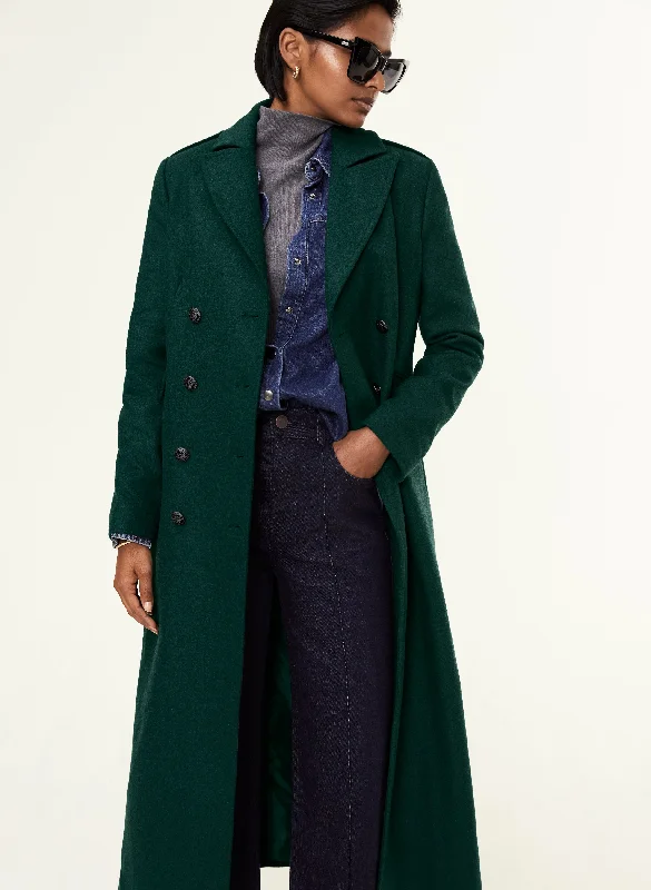 Hip Hop Jacket-Inge Wool Blend Long Coat