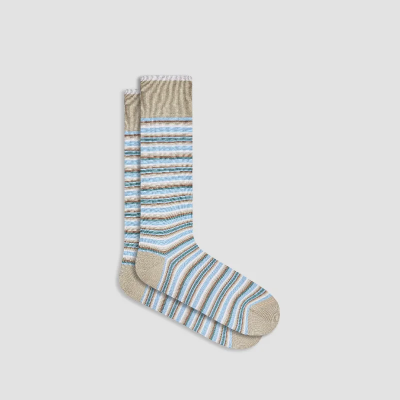 Boot Socks-Striped Mid-Calf Socks