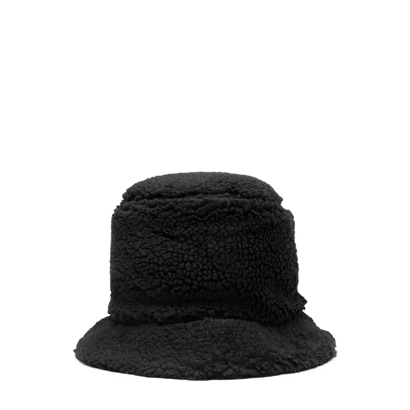 Curved Brim Hat-FLEECE HIGH BUCKET HAT