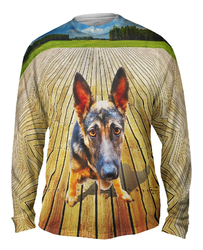 Fishing Long Sleeve-Hilarious German Shepherd