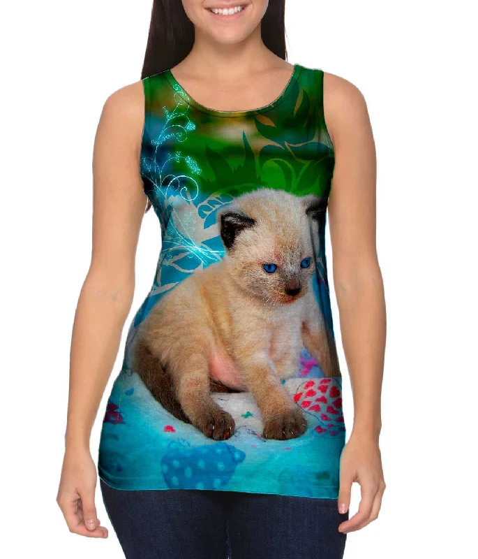 Muscle Shirt-Blue Siamese Kitten