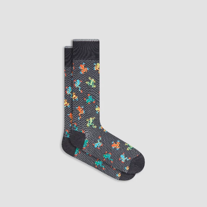 Cotton Socks-Frogs Mid-Calf Socks