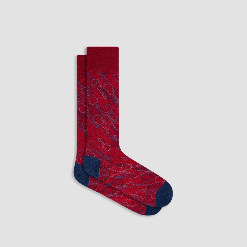 Unisex Socks-Guitar Mid-Calf Socks