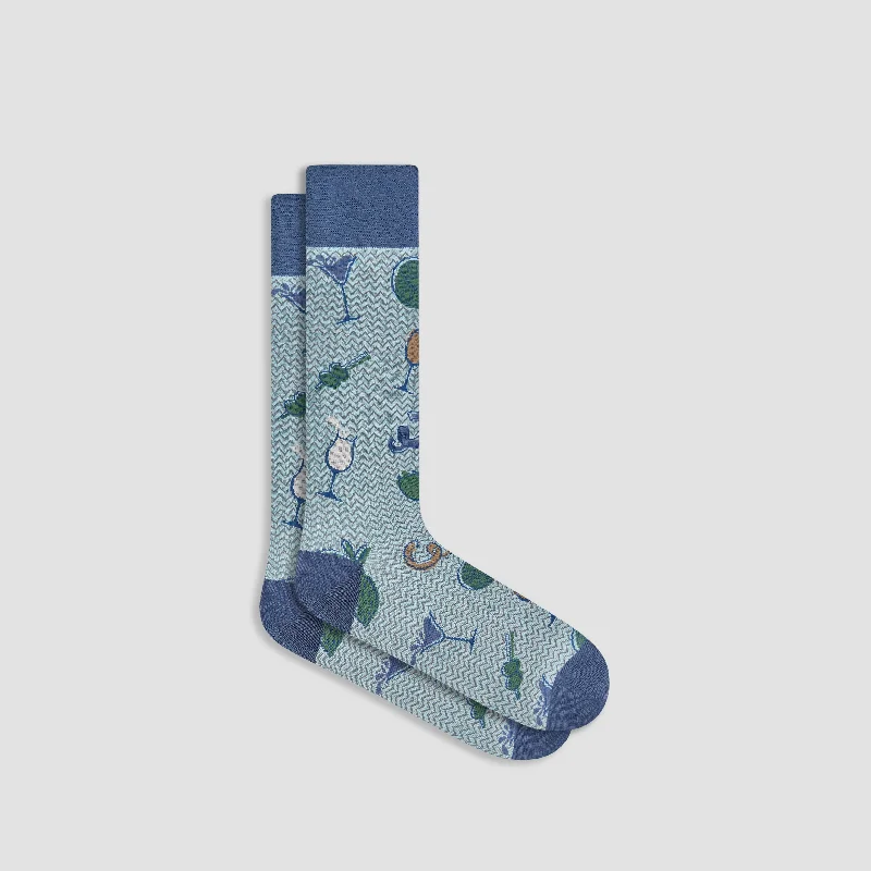 Organic Cotton Socks-Cocktails Mid-Calf Socks