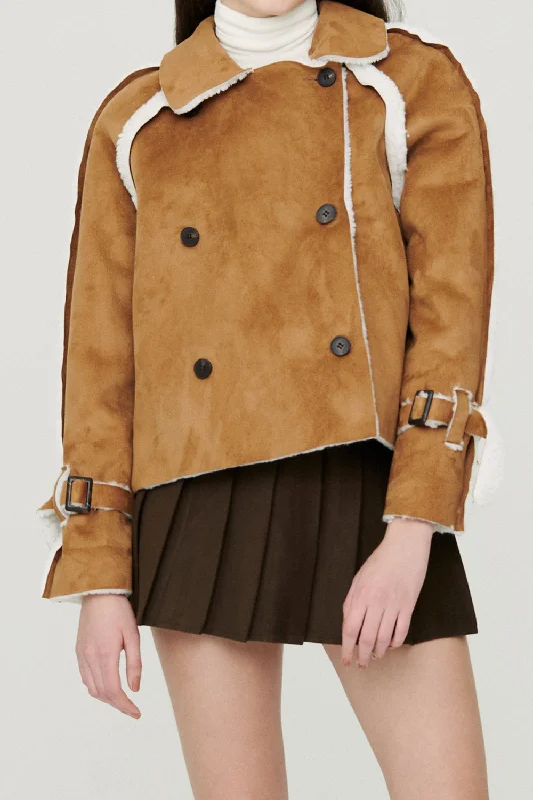 Hooded Jacket-Sybil Shearling Oversize Jacket