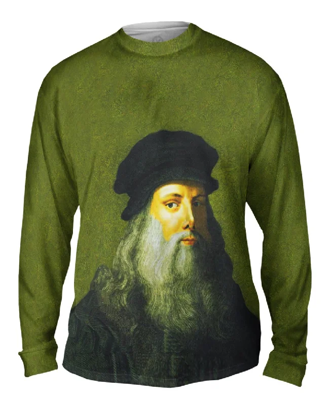 Embroidered Long Sleeve-Leonardo Da Vinci - "Self Portrait"