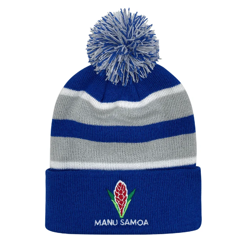 Minimalist Hat-Manu Samoa Rugby Knit Pom-Pom Beanie