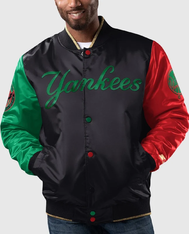 Aesthetic Jacket-Ty Mopkins Black History Month New York Yankees Full-Snap Jacket