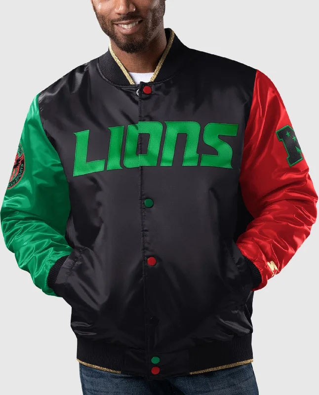 Minimalist Jacket-Ty Mopkins Black History Month Detroit Lions Full-Snap Jacket