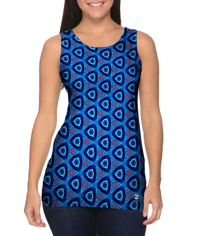 Running Tank-Blue Sky Murano Pattern