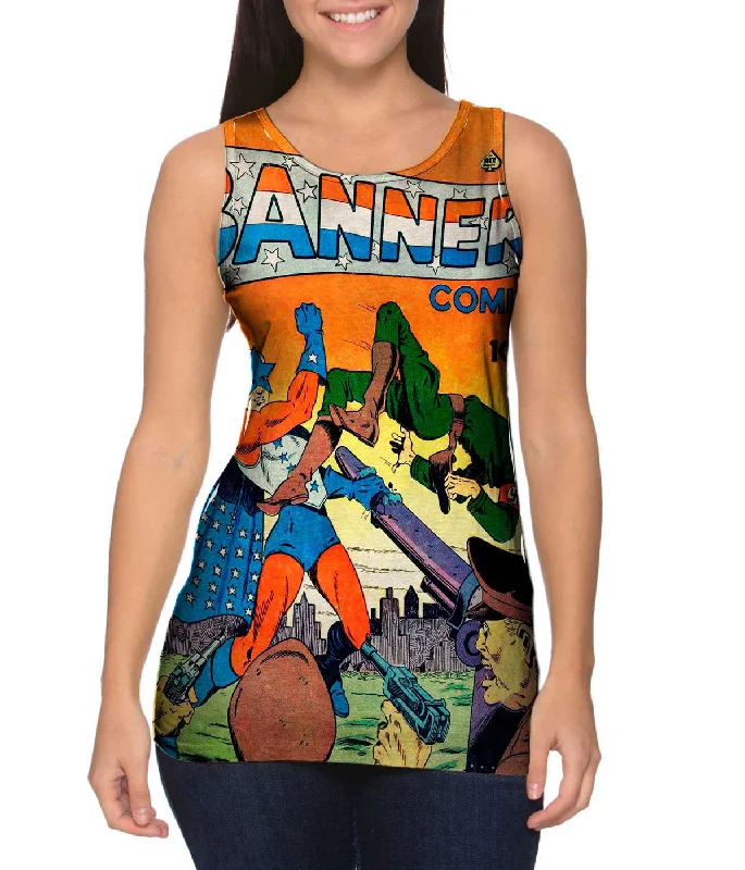 Seamless Tank-Captain Courage Comic Retro