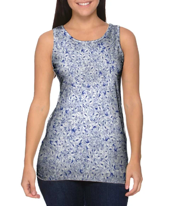 Custom Printed Tank-Blue Pearls Delight Copy