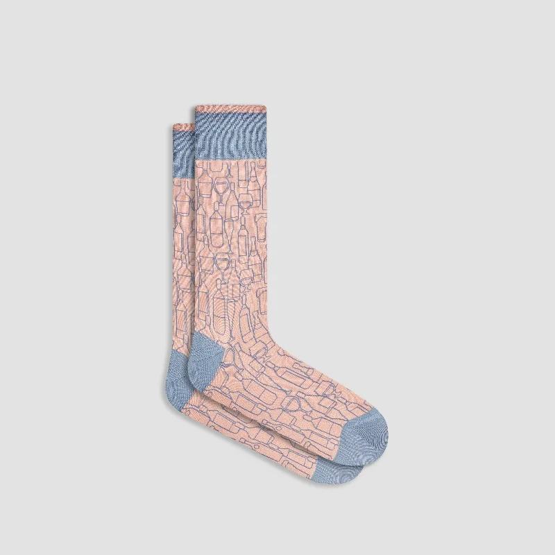 Merino Wool Socks-Abstract Mid-Calf Socks