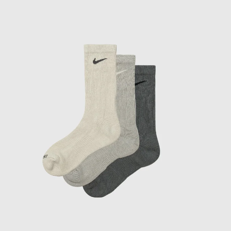 Grey Socks-EVERYDAY PLUS CUSHIONED CREW "DARK GREY/LIGHT GREY/CREAM"