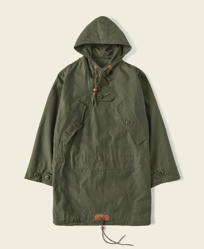 Motorcycle Jacket-Parka, Field, Cotton, O.D.