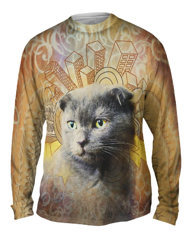 Zip Front Long Sleeve-Lanka Kitten