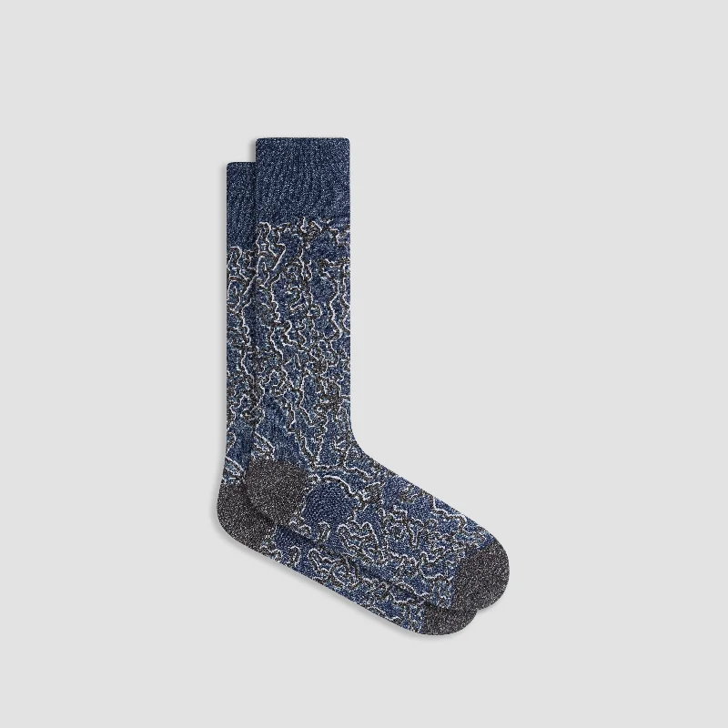 Soccer Socks-Marbled Mid-Calf Socks