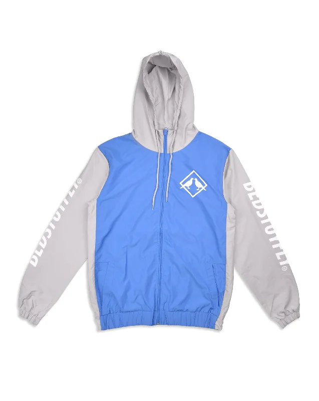 Oversized Hoodie-2.0 Windbreaker Hoodies(Blue/Gray)