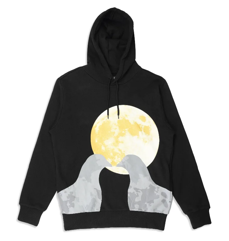 Wool Hoodie-Full Moon Hoodie (Black)