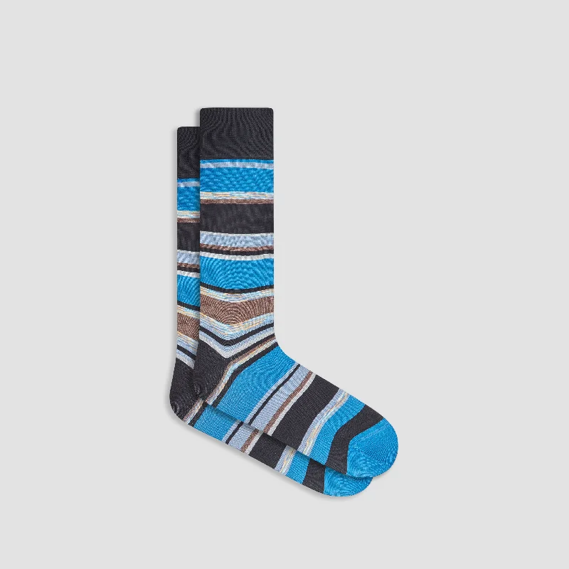 Heated Socks-Striped Mid-Calf Socks