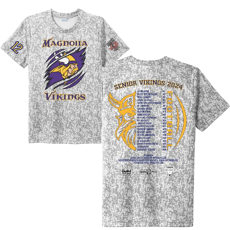 Hawaiian T-Shirt-2024 Magnolia Vikings Roster Shirt