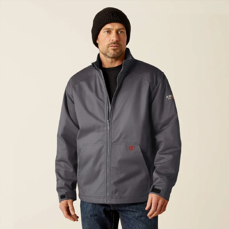 Button-Up Jacket-Ariat Men's FR Basic Insulated Full-Zip Safety Jacket