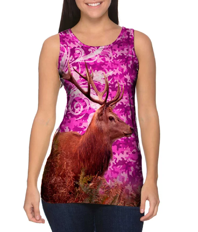 Aesthetic Tank-Camouflage Rosa Deer