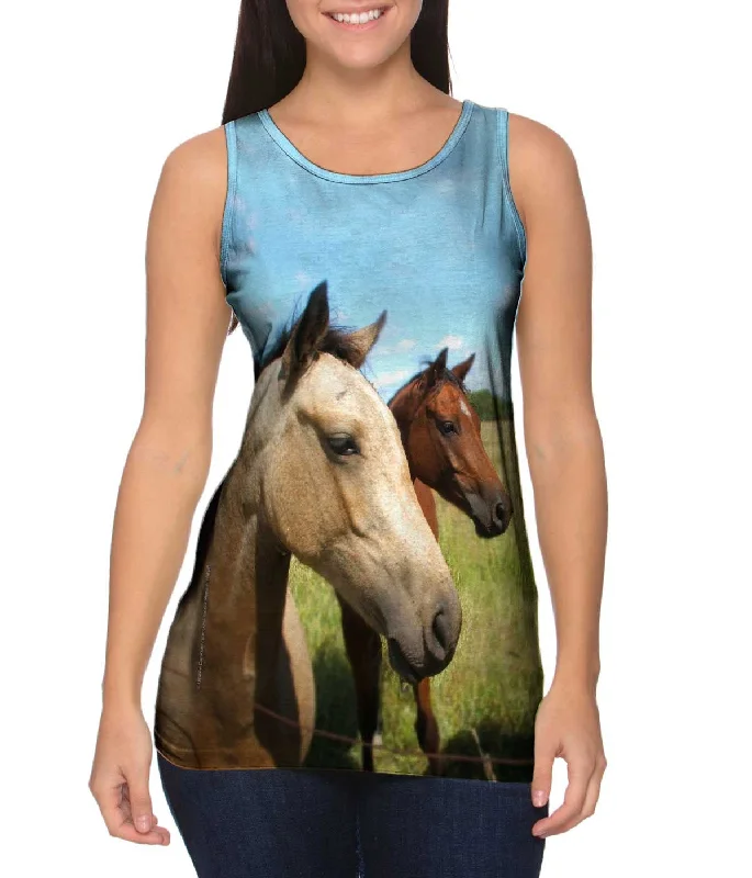 Casual Tank-Beautiful Pair Of Horses