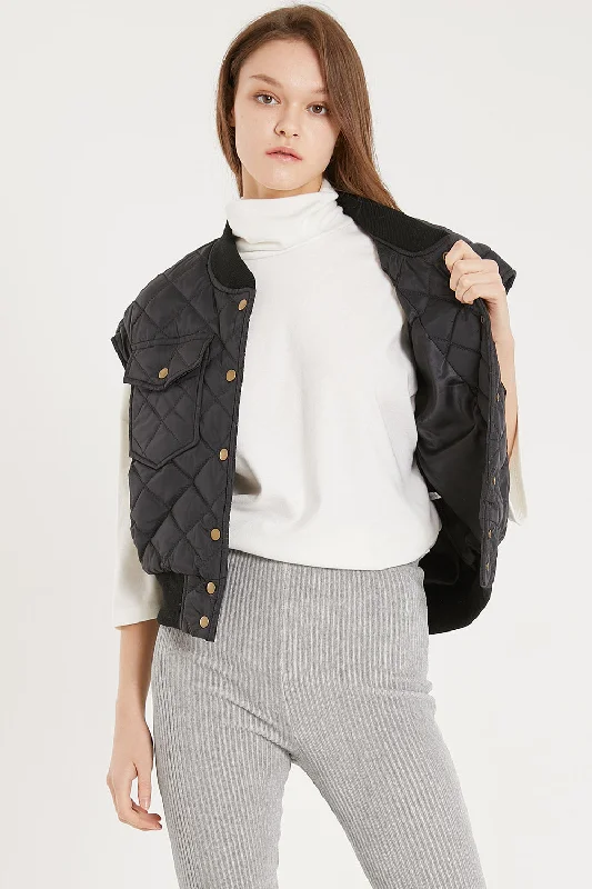 Tailored Jacket-Tanner Diamond Quilted Crop Vest