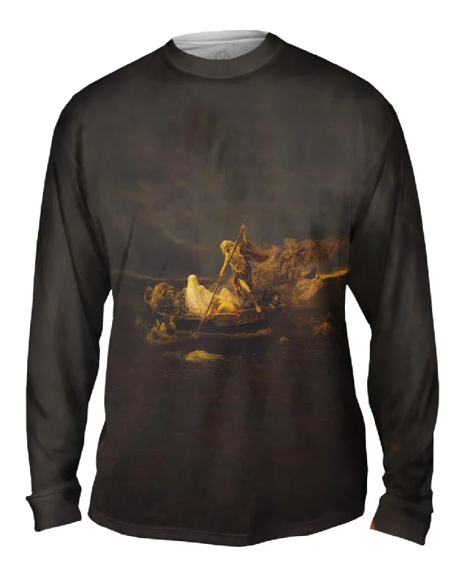 Fashion Long Sleeve-Jose Benlliure and Gil - "La Barca de Caronte" (1919)