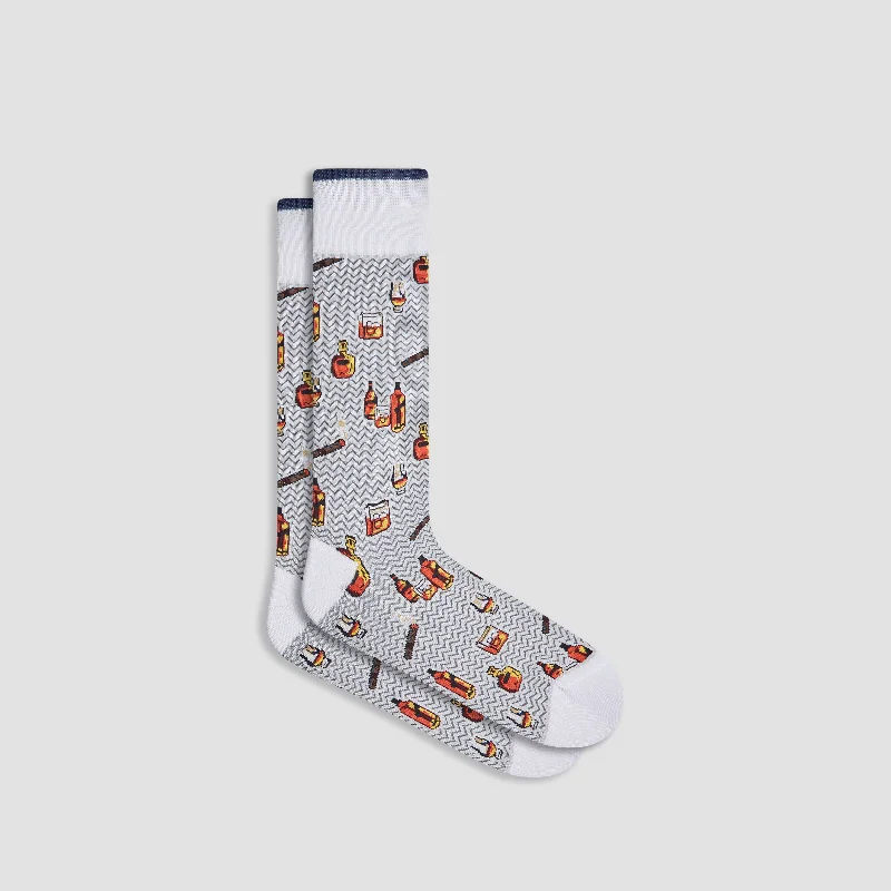 Heavyweight Socks-Cigars and Spirits Mid-Calf Socks