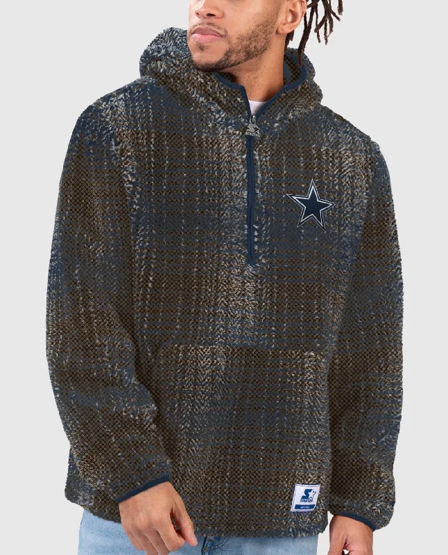 Y2K Jacket-Dallas Cowboys Gus Plaid Sherpa Pullover Jacket